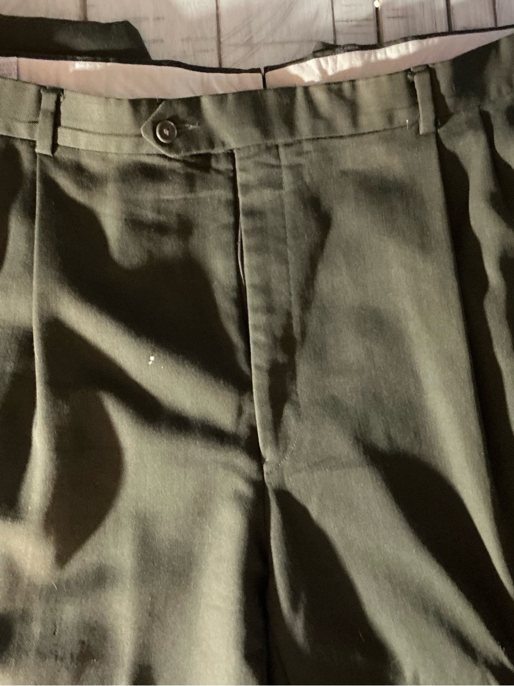 Monsieur by Givenchy Men's Dress Pants in Olive Green Vintage 44x30 Dry Clean